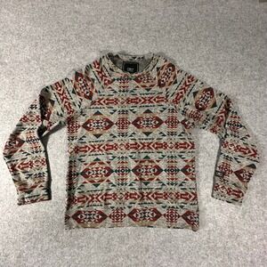 Obey Propaganda Sweater Medium Multicolor Mens Aztec Geometric Knit Street Art